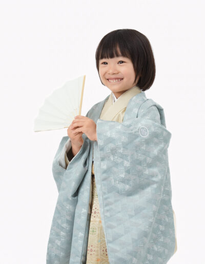 七五三５歳男の子笑顔
