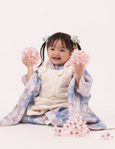 七五三３歳女の子桜
