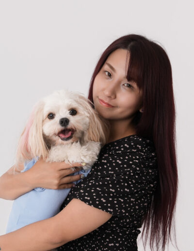 ペットと家族写真