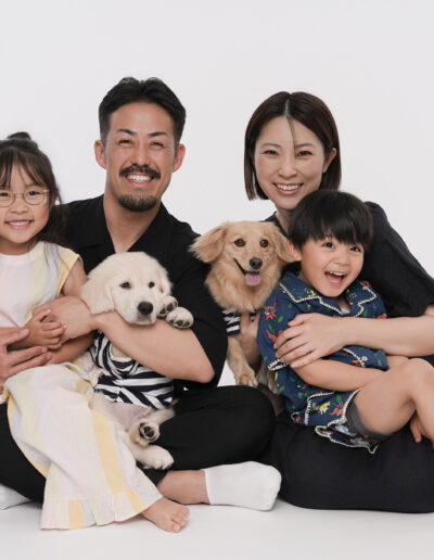 ペットと家族写真